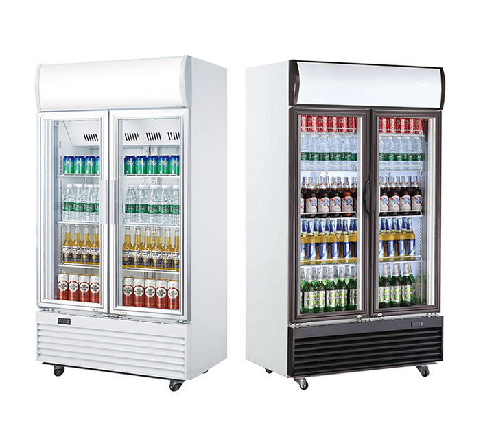 2 section commercial refrigerator